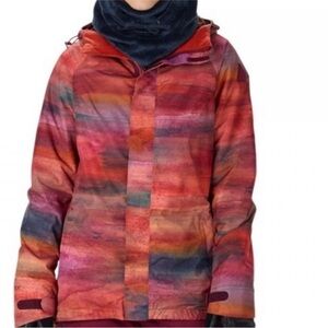 Burton Women's Red and Purple Ski Jacket